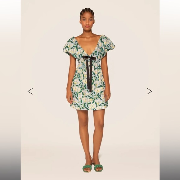 Agua by Agua Bendita Dresses & Skirts - Agua by Agua Bendita Dos Gardenias Celeste Mini Dress 9665